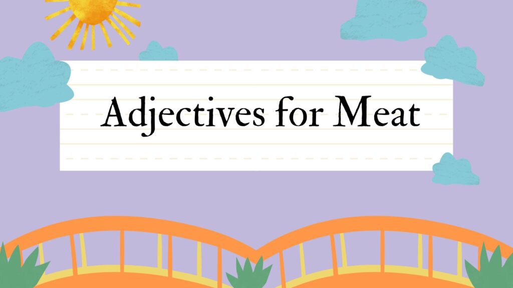 adjective for meat