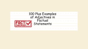 Examples of adjectives in factual statements